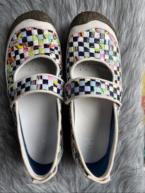 Keen Mary Jane Checkerboard Multi-Color Canvas Shoes